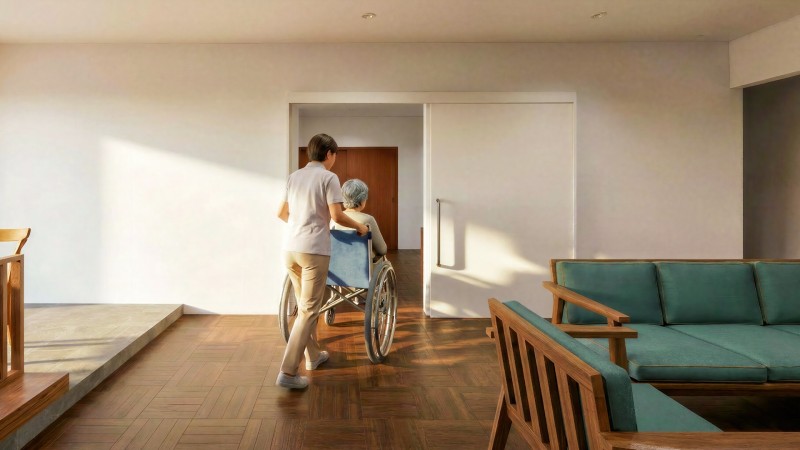 Sliding Door Designed for Wheelchair Access